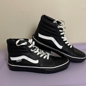 Vans Custom Black and White High-Top Sneakers
